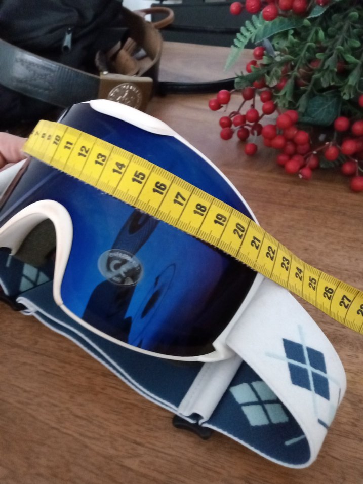 Yurtdışı ürünü Beyaz Erkek Kayak Gözlüğü Velcro Bantlı — görsel 7/8
