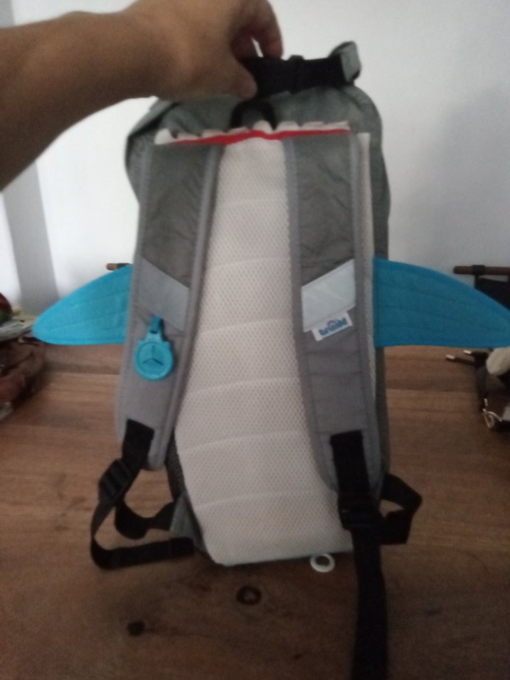 Gri Baskılı Köpek Balığı temalı erkek çocuk sırt çantası - Görsel 3