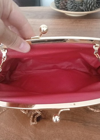 Bej Gri Zincir Detaylı Kadın Çanta - Görsel 5