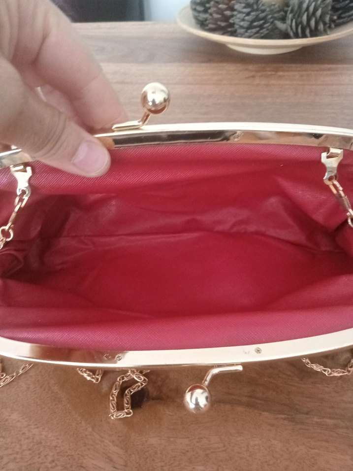 Bej Gri Zincir Detaylı Kadın Çanta - Görsel 5