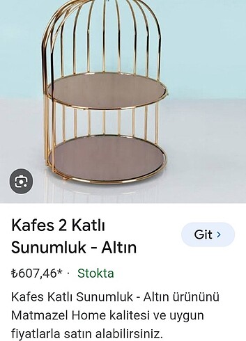 İki katlı Sunumluk 