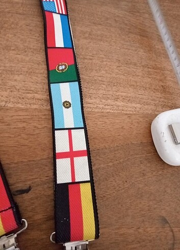 Dünya Bayrak temalı erkek Pantolon askısı - Görsel 8