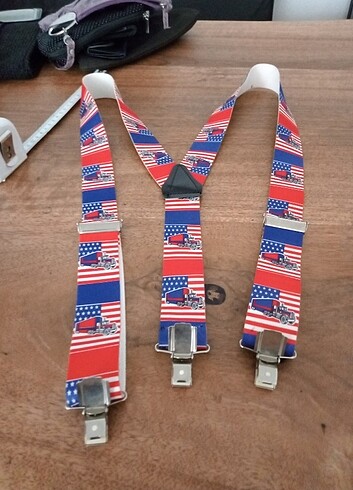 Amerikan Bayrağı Temalı Erkek Pantolon askısı - Görsel 2