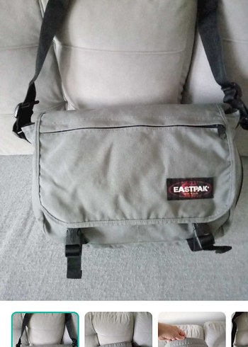 Eastpak Gri Capraz Canta Laptop Bolmeli