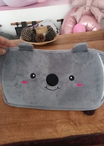 Gri Peluş El ısıtma bel koruma