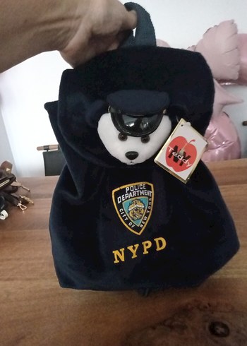 Diğer NYPD Temalı Mavi kadife Çocuk Sırt Çantası