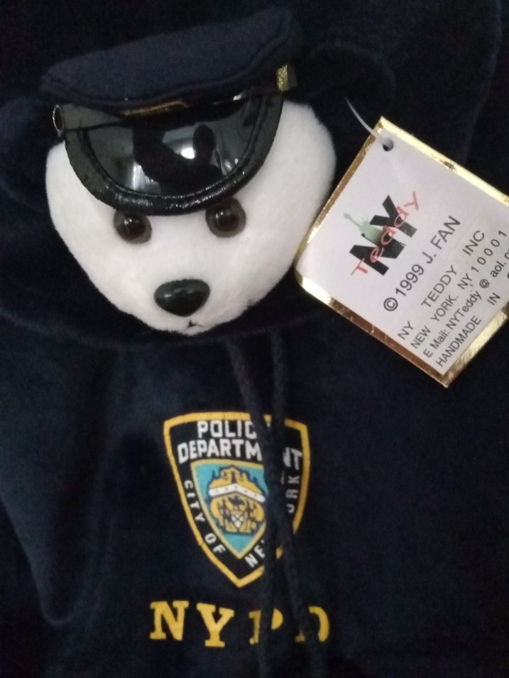 NYPD Temalı Mavi kadife Çocuk Sırt Çantası - Görsel 4