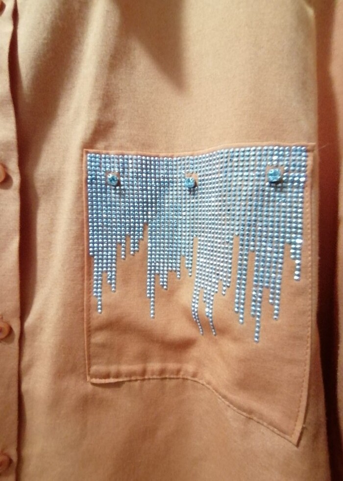 44 beden şık taşlı Gömlek  - Görsel 4