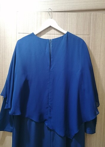 ACCORT 48 BEDEN ABİYE ELBİSE MAVİ RENK - Görsel 6