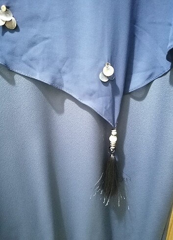 ACCORT 48 BEDEN ABİYE ELBİSE MAVİ RENK - Görsel 8