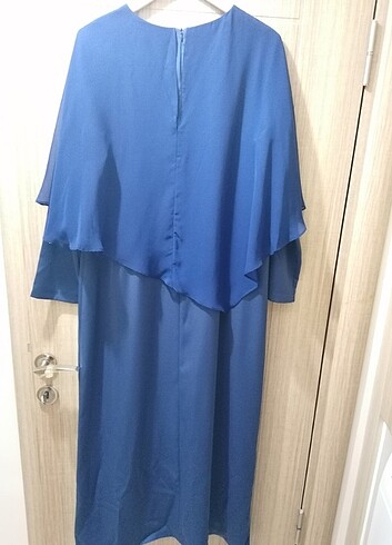 ACCORT 48 BEDEN ABİYE ELBİSE MAVİ RENK - Görsel 9