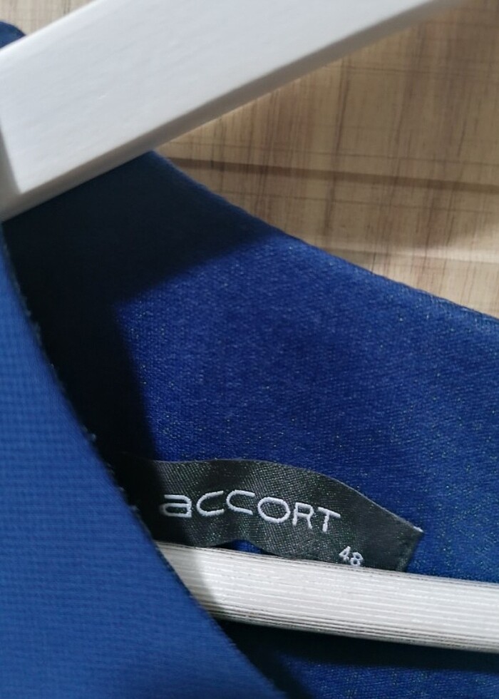ACCORT 48 BEDEN ABİYE ELBİSE MAVİ RENK - Görsel 4