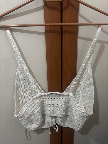 Diğer beyaz örme crop top