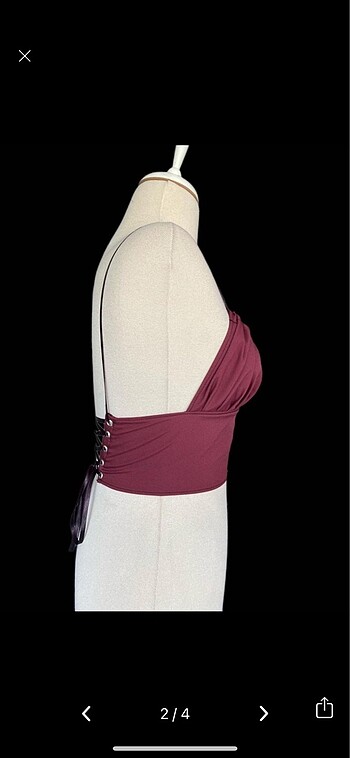 s Beden bordo Renk bordo crop top