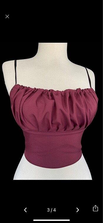 Diğer bordo crop top