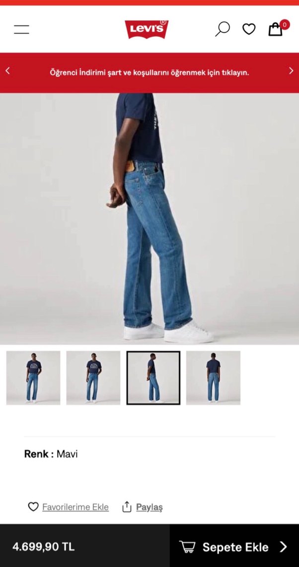 Levis 501 original 2000s — görsel 7/7