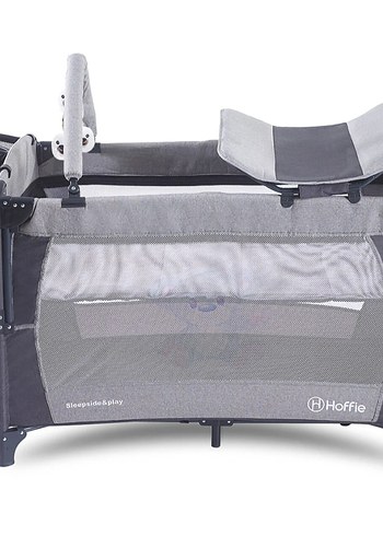 Gri Sallanma Aparatlı Oyun Parkı ve Yatak - Görsel 4