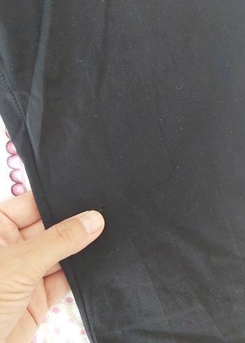 Diğer Çizgili Siyah Pamuklu Kadın Tayt