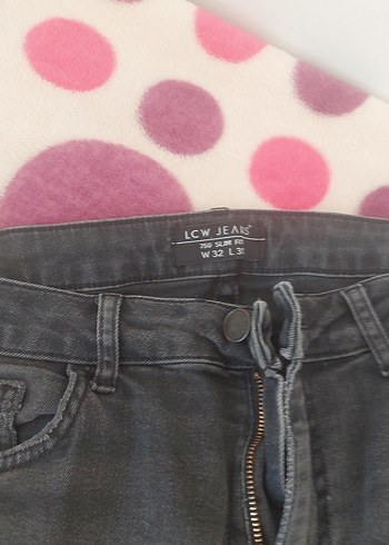 Gri Batik Desenli Bol Kesim erkek Kot Pantolon - Görsel 3