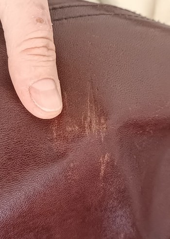 Kahverengi Düğmeli Deri Kadın Ceket - Görsel 2