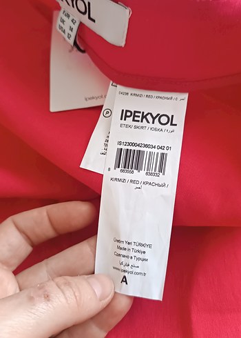 Kadın Kırmızı Uzun Etek (beden 42) - Görsel 5