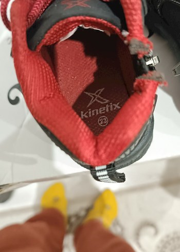 Kızıl ve Gri Erkek Çocuk Spor Ayakkabı Velcro - Görsel 4