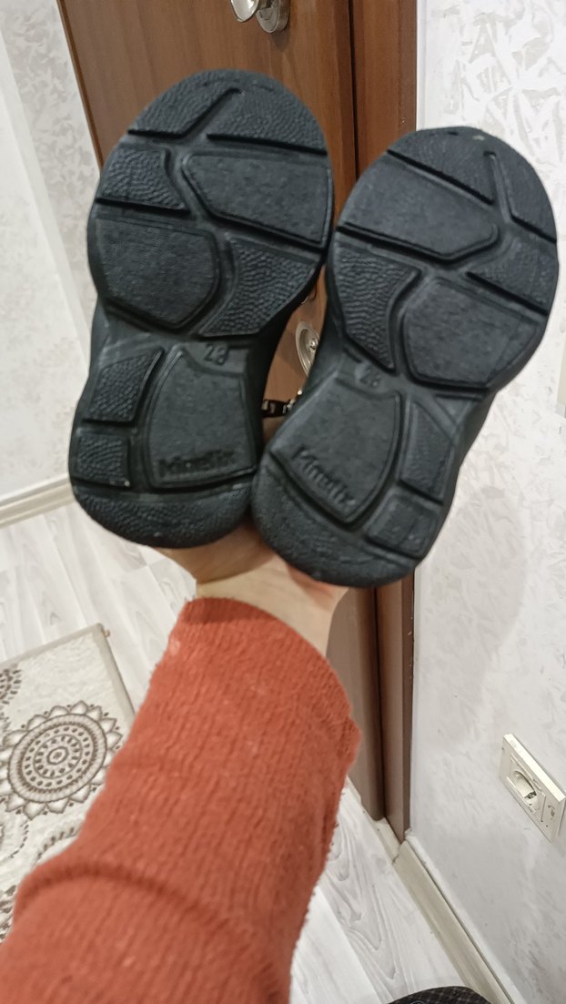 Kızıl ve Gri Erkek Çocuk Spor Ayakkabı Velcro - Görsel 3