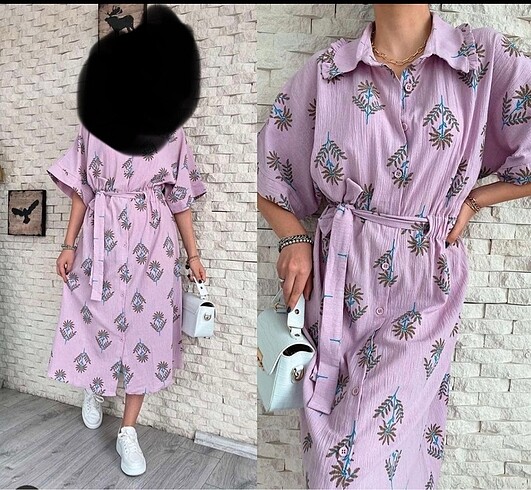 Yarasa kol lila elbise