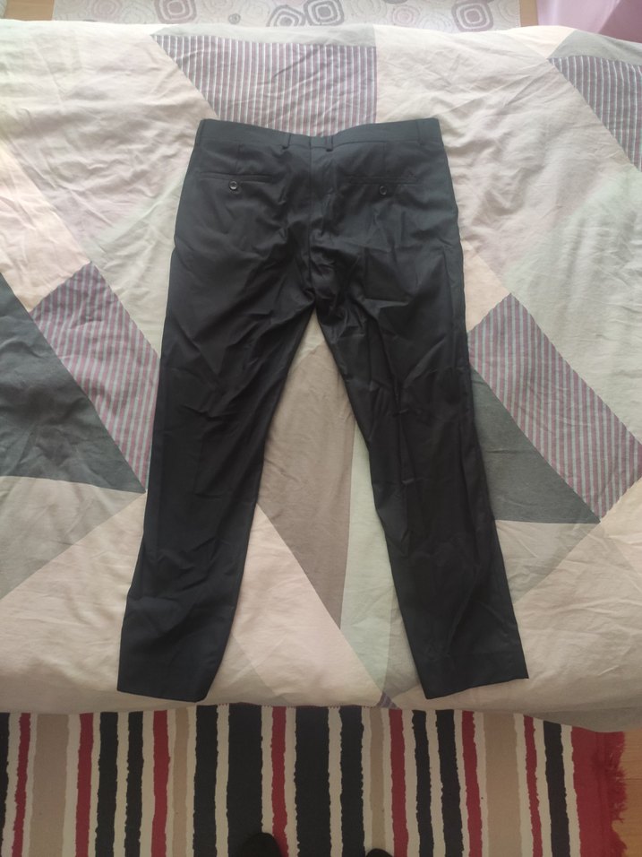 Siyah Erkek Kemerli Ofis Pantolonu - Görsel 2