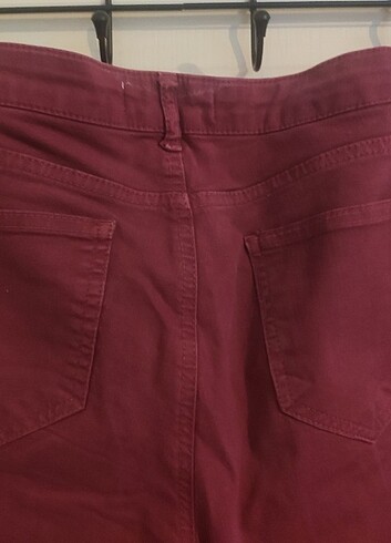 m Beden bordo Renk Koton Jeans Kadın Bordo Kot