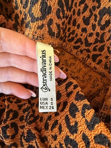 Stradivarius Stradivarius leopar etek