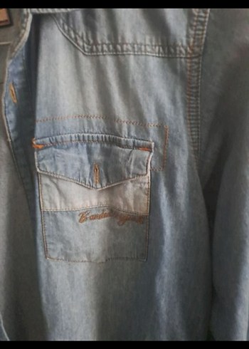 11-12 Yaş Beden Uzun Kollu Denim Gömlek