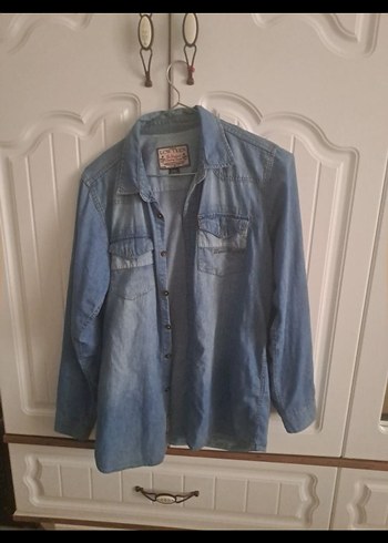 Uzun Kollu Denim Gömlek