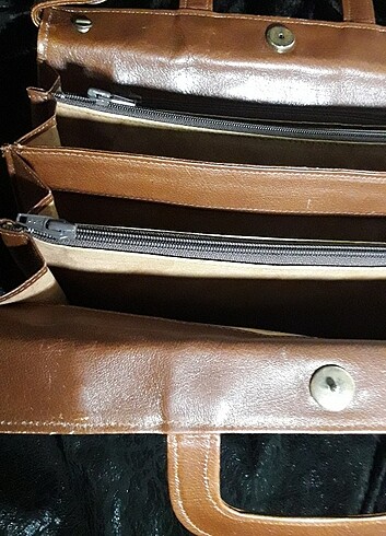 kahverengi vintage evrak çantası