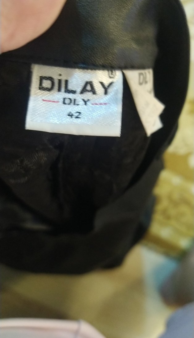 Kadın Siyah Deri Midi Kemerli Etek - Görsel 4