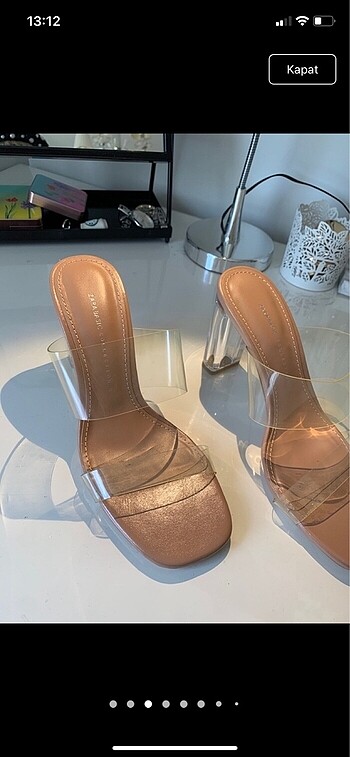 Zara Zara şeffaf bantlı terlik