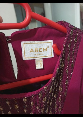 Diğer Bordo Uzun Kollu İşlemeli Elbise