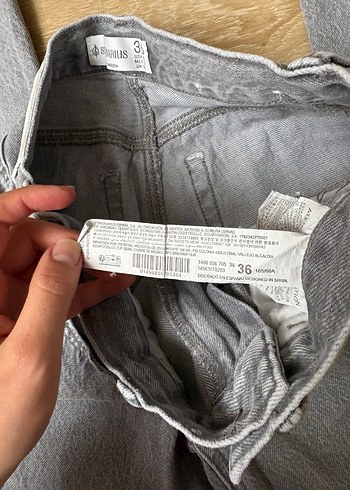s Beden gri Renk Stradivarius straight jean