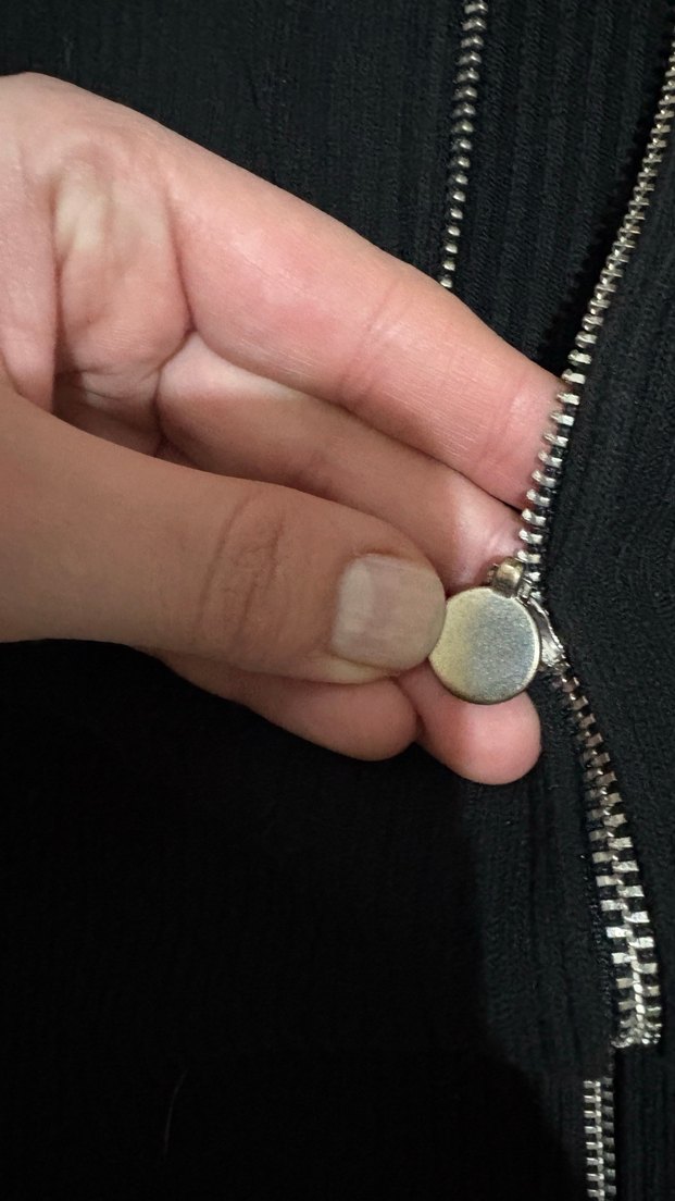 Fermuarlı Siyah Kadın Triko Kazak - Görsel 2