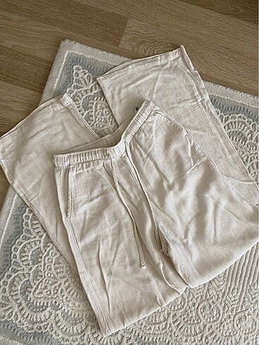 Stradivarius keten karışımlı pantolon