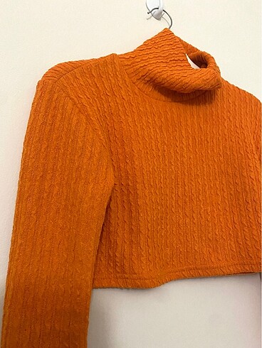 Bershka Bershka crop turuncu kazak