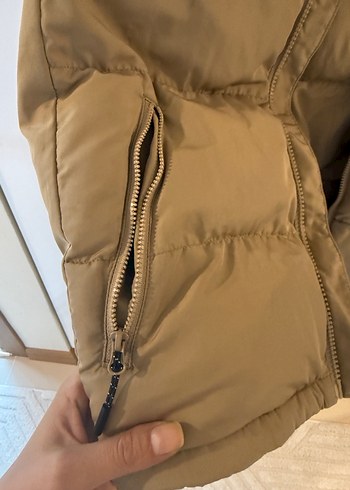 Bej Erkek Fermuarlı Yelek Yüksek Yakalı - Görsel 3