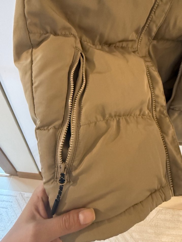 Bej Erkek Fermuarlı Yelek Yüksek Yakalı - Görsel 3