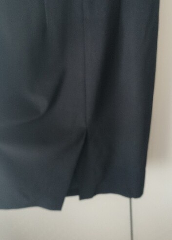 siyah#kışlık elbise#kısa kol# yirtmaçlı - Görsel 5