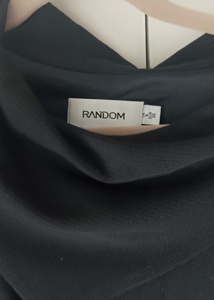 siyah#kışlık elbise#kısa kol# yirtmaçlı - Görsel 2