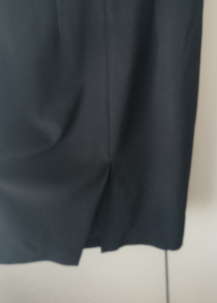 siyah#kışlık elbise#kısa kol# yirtmaçlı - Görsel 5