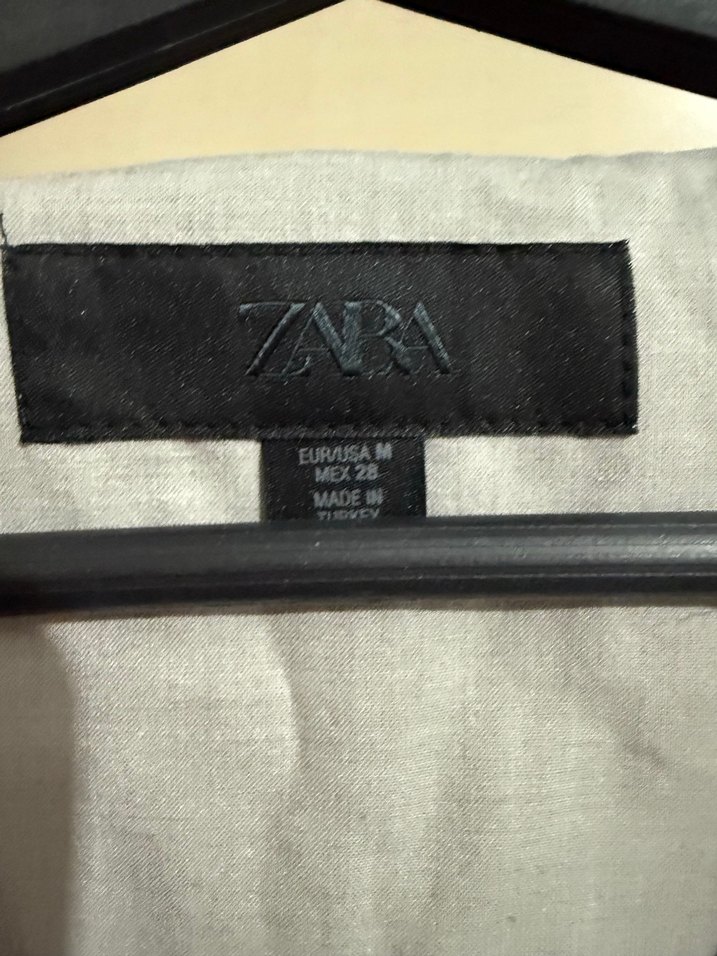 Gri Keten V Yaka Kemerli Kadın Yelek - Görsel 5