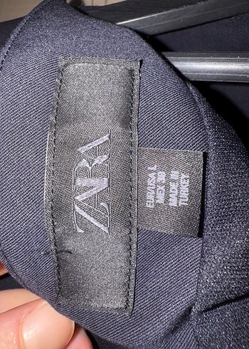 Zara Kemerli Lacivert Mini Elbise - Görsel 3