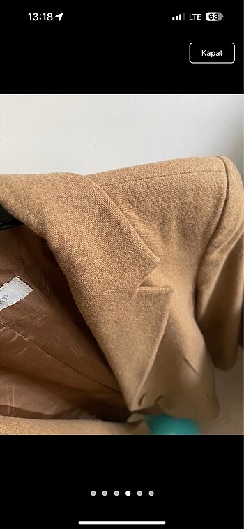 38 Beden camel Renk Kaşe ceket