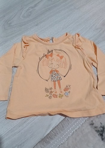 Kız Çocuk Uzun Kollu Baskılı Tişört - Görsel 3